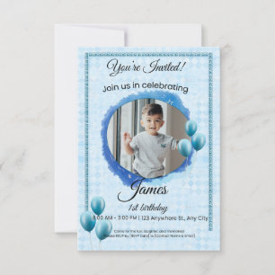 Invitation personnalisée pour anniversaire avec ph