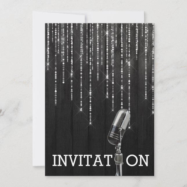 Invitation personnalisée pour anniversaire Glamour (Devant)