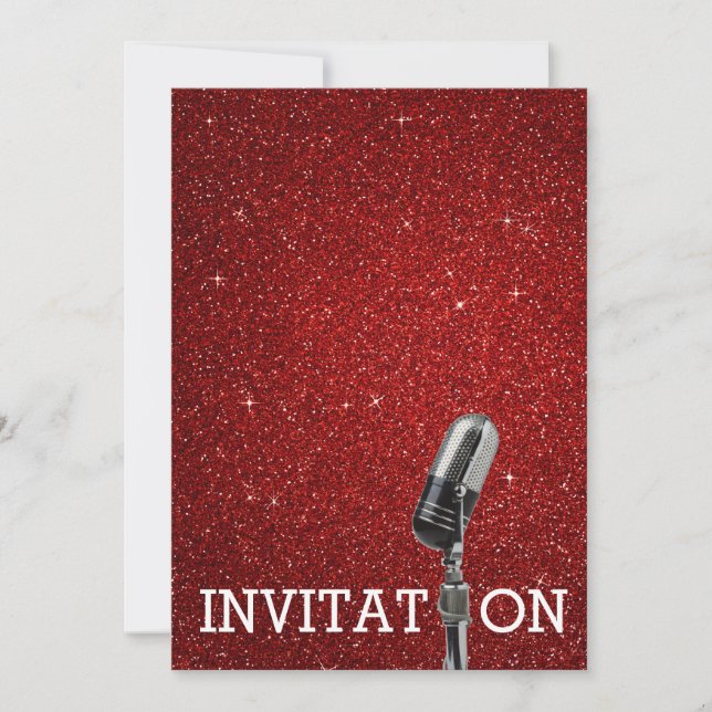 Invitation personnalisée pour anniversaire Glamour (Devant)