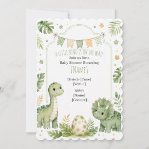 Invitation personnalisée pour Baby Shower Dinosaur