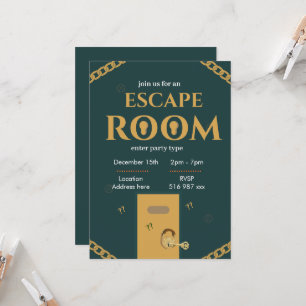 Invitation personnalisée pour escape room