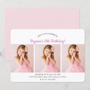 Invitation personnalisée pour fête d'anniversaire