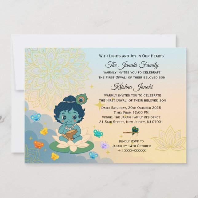 Invitation personnalisée pour la 1ère célébration  (Devant)