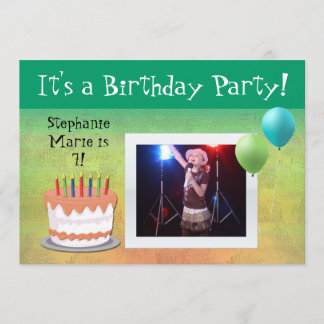 Invitation personnalisée pour la fête d'anniversai