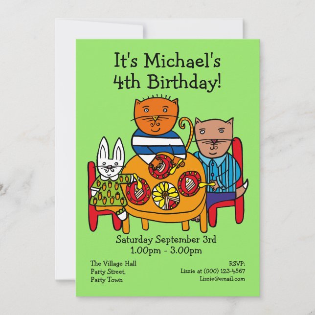 Invitation personnalisée pour l'anniversaire d'ami (Devant)