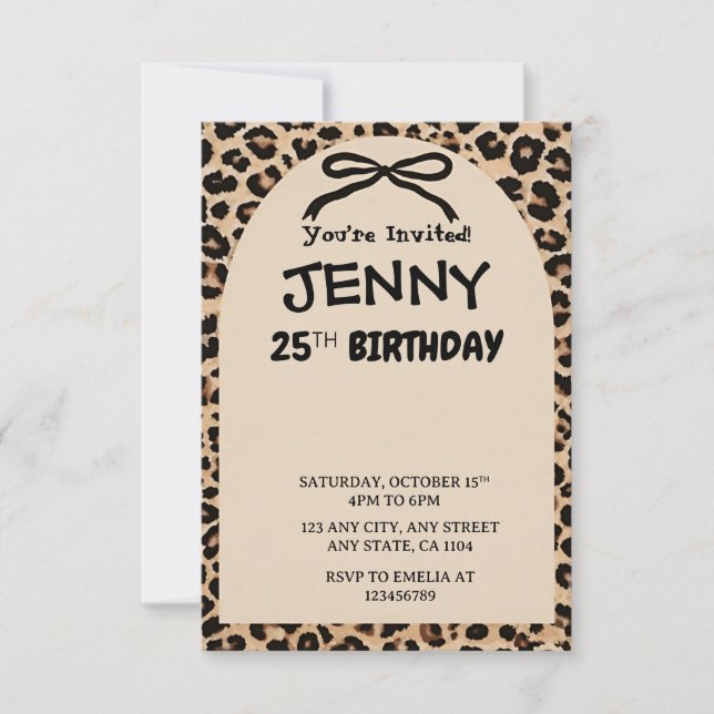 Invitation personnalisée pour l'anniversaire des e (Devant)