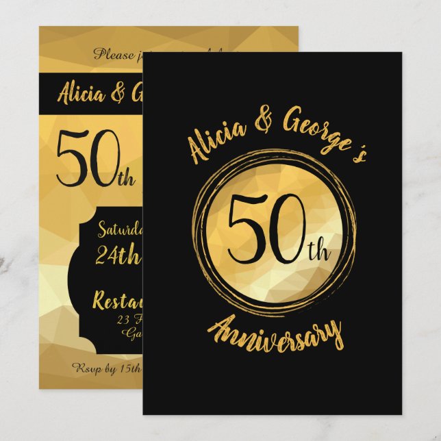 Invitation personnalisée pour l'anniversaire du ma (Devant / Derrière)
