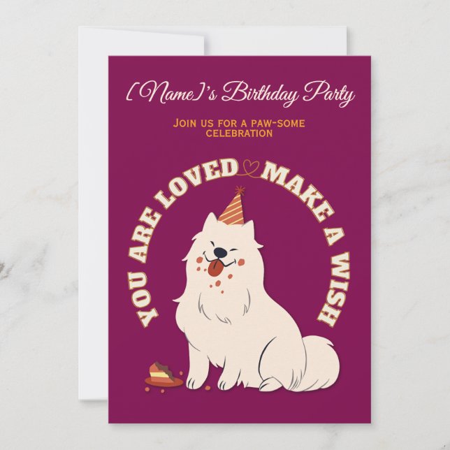 Invitation personnalisée pour l'anniversaire d'un  (Devant)
