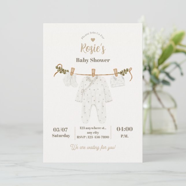 Invitation personnalisée pour l'anniversaire d'un  (Debout devant)