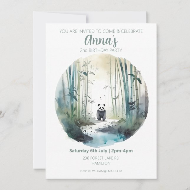 Invitation personnalisée pour l'anniversaire d'un  (Devant)