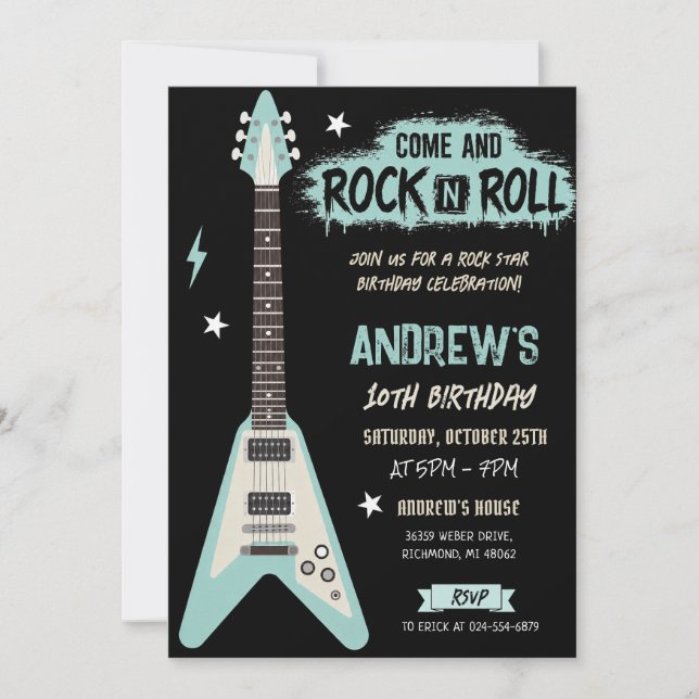 Invitation personnalisée pour l'anniversaire d'un  (Devant)