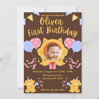 Invitation personnalisée pour le 1er anniversaire