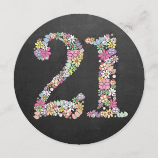 Invitation personnalisée pour le 21e anniversaire