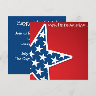 Invitation personnalisée pour le 4 juillet, Jour d