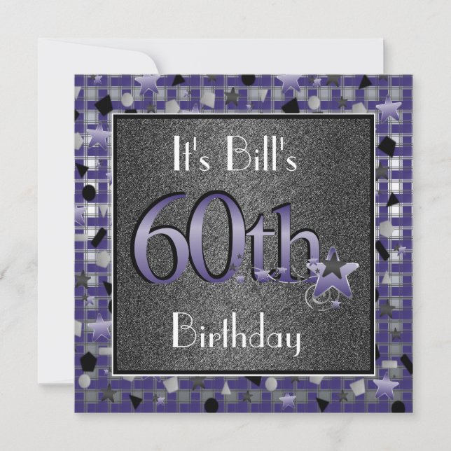 Invitation personnalisée pour le 60e anniversaire (Devant)