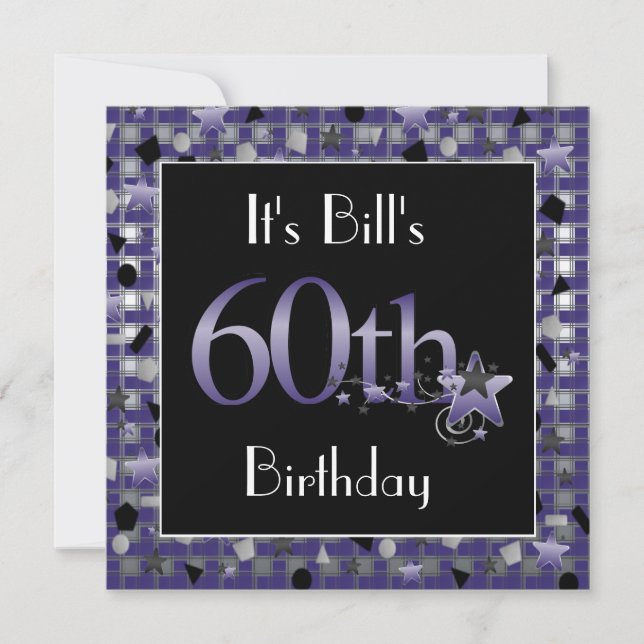 Invitation personnalisée pour le 60e anniversaire (Devant)