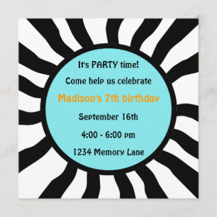 Invitation personnalisée pour le 7e anniversaire