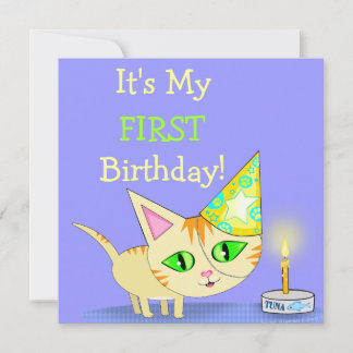 Invitation personnalisée pour le chat de gâteau d'