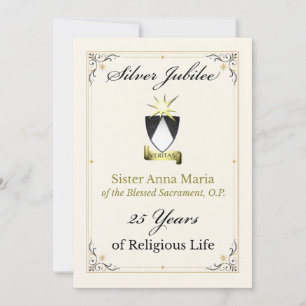 Invitation personnalisée pour le Jubilé d'Argent d