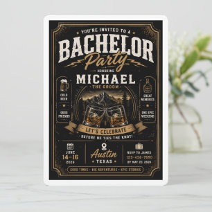 Invitation personnalisée pour l'enterrement de vie