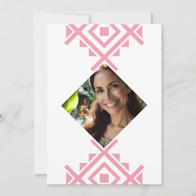Invitation Personnalisée pour les 40 Ans Aztec (Devant)