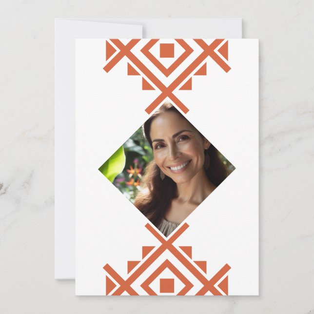 Invitation Personnalisée pour les 40 Ans Aztec (Devant)