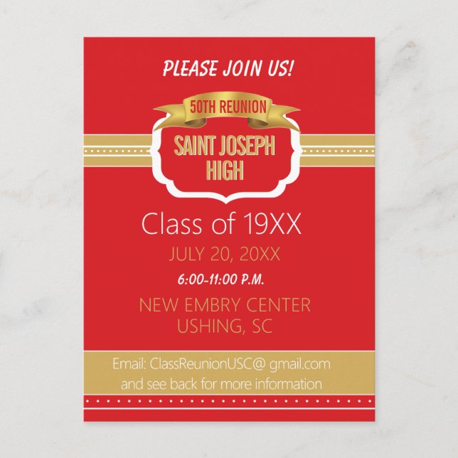 Invitation personnalisée pour les 50 ans de la pro (Devant)