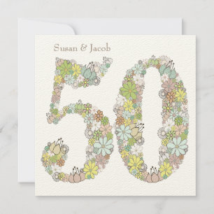 Invitation personnalisée pour les 50 ans de mariag