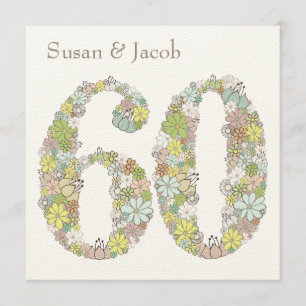 Invitation personnalisée pour les 60 ans de mariag