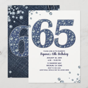 Invitation personnalisée pour les 65 ans avec des 