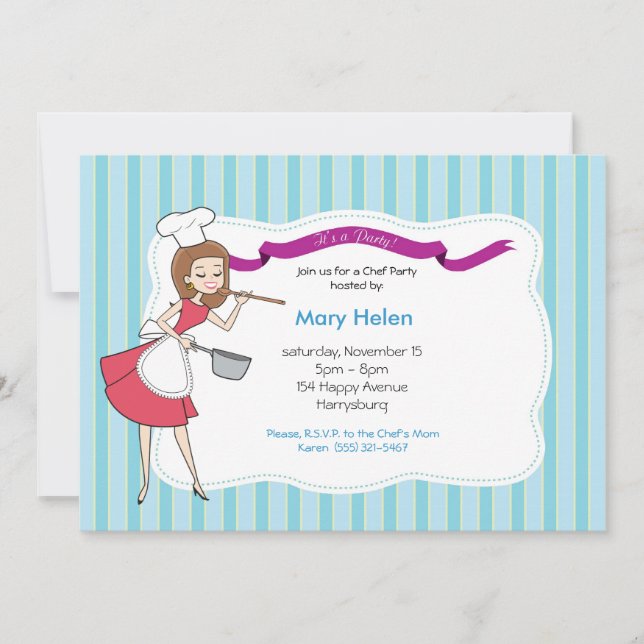 Invitation personnalisée pour les enfants avec un  (Devant)