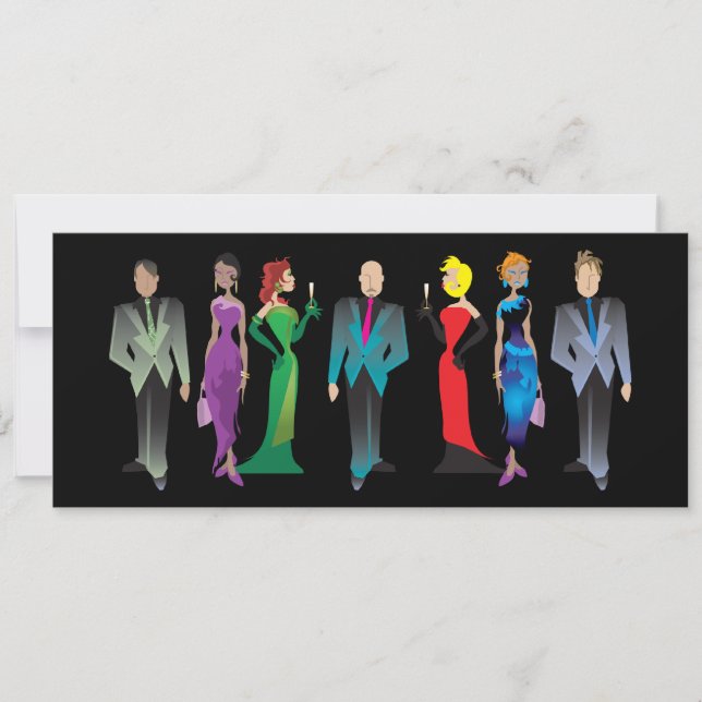 Invitation personnalisée pour les invités au dîner (Devant)