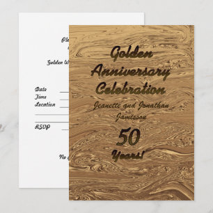 Invitation personnalisée pour noces d'or 50 ans