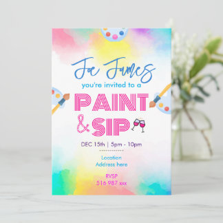 Invitation personnalisée pour peindre et boire
