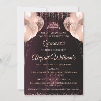 Invitation personnalisée pour Quinceañera | Mis Qu