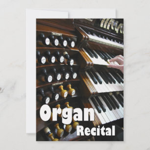 Invitation personnalisée pour récital d'orgue Or