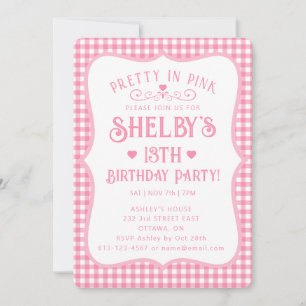 Invitation personnalisée pour un 13e anniversaire