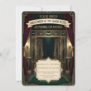 Invitation personnalisée pour un hôtel hanté Hallo