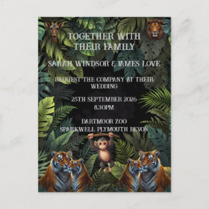 Invitation personnalisée pour un mariage au zoo