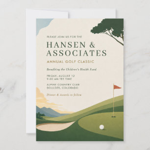 Invitation personnalisée pour un tournoi de golf