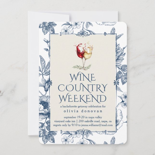 Invitation personnalisée pour un week-end au pays  (Devant)