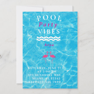 Invitation personnalisée pour une fête au bord de 
