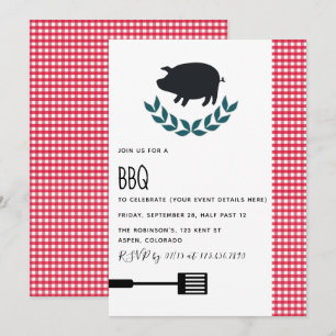Invitation personnalisée pour une fête BBQ