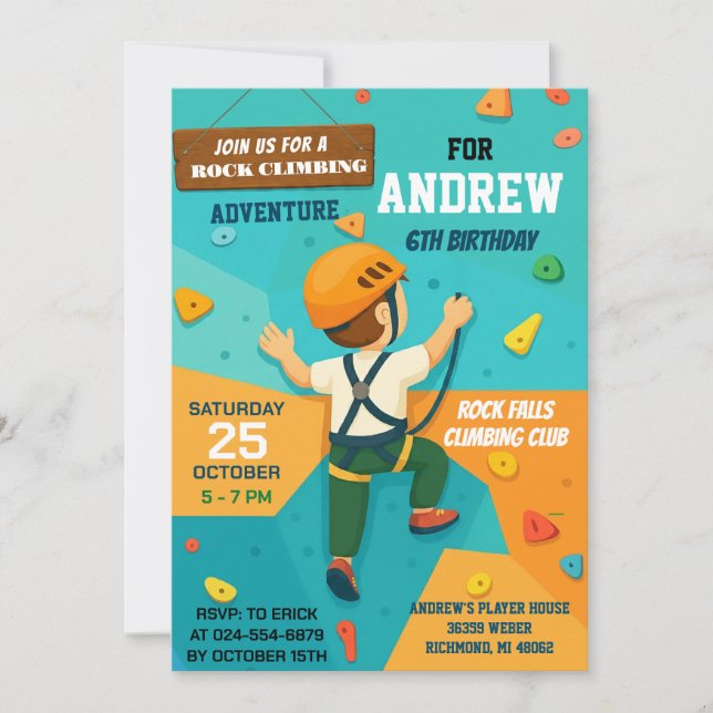 Invitation personnalisée pour une fête d'anniversa (Devant)