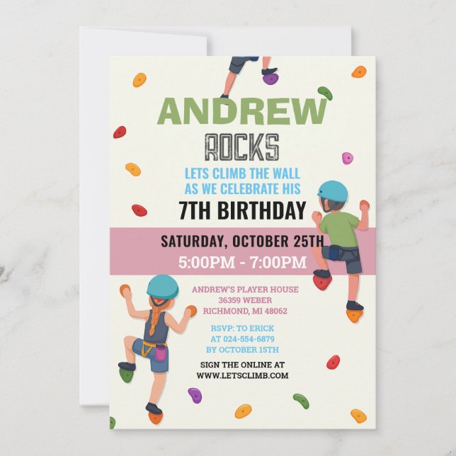 Invitation personnalisée pour une fête d'anniversa (Devant)