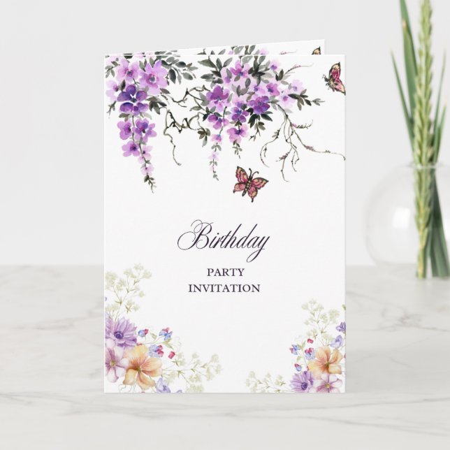 Invitation personnalisée pour une fête d'anniversa (Devant)