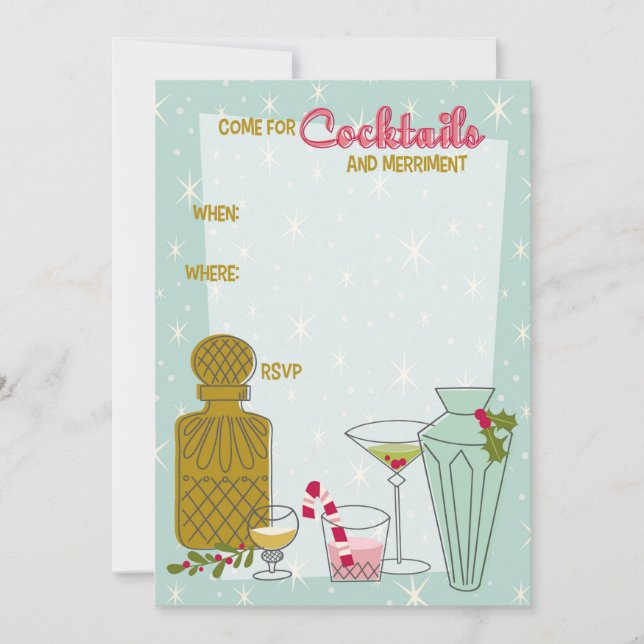 Invitation personnalisée pour une fête de cocktail (Devant)