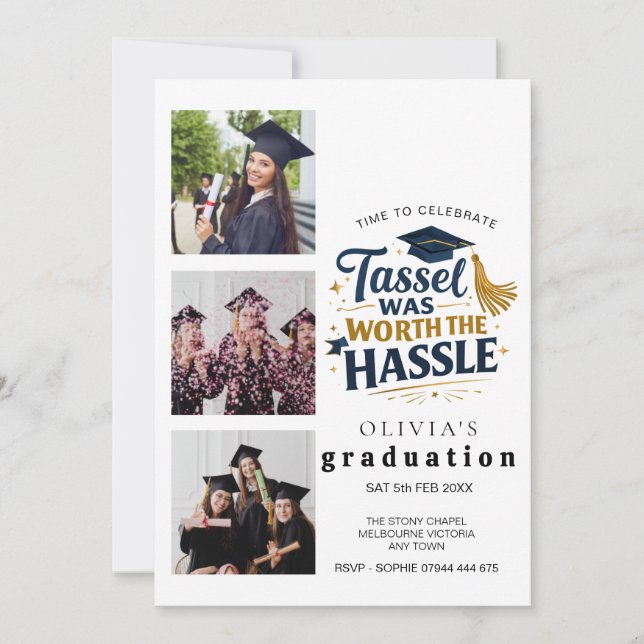 Invitation personnalisée pour une fête de fin d'ét (Devant)