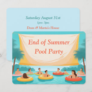Invitation personnalisée pour une fête de fin d'ét