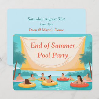 Invitation personnalisée pour une fête de fin d'ét